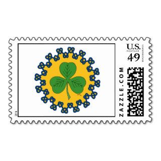 Shamrock and Knotwork Postage Stamp