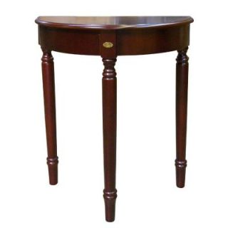 Home Decorators Collection Composite Wood Crescent End Table in Cherry H 133