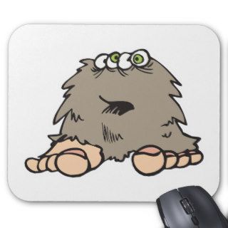 funny furry bigfoot monster mouse pads