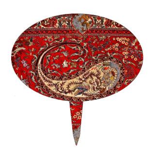 Persian Oriental Ethnic Bohemian Carpet Textile Cake Topper