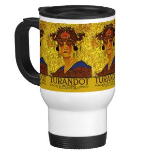 Turandot Puccini Italian Chinoiserie Chinese Opera Coffee Mugs