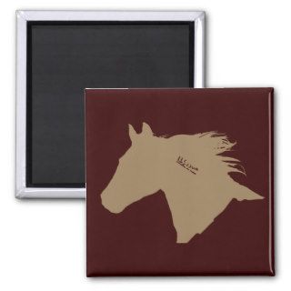 Mustang Horse Head Fridge Magnets