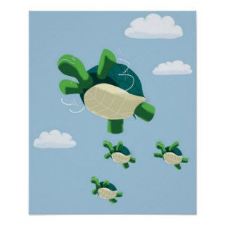 Flying Turtle Posters