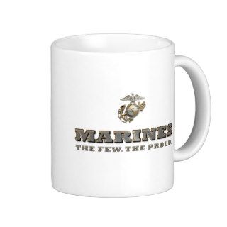 MARINES The Few. The Proud.   Metal Style Teehaferl