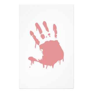 Bloody Handprint Horror Stationary Customized Stationery