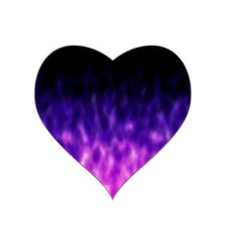 Pink And Purple Flames Heart Sticker