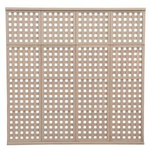 Yardistry 1.5 in. x 78.5 in. x 6.45 ft. Four High Privacy Lattice Panel YM11540