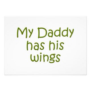 My Daddy Has His Wings Personalized Announcements