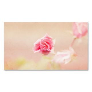 After the Rain Pink Rose Flower Business Cards