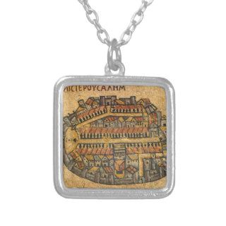 Madaba Mosaic Map Of Jerusalem Pendants