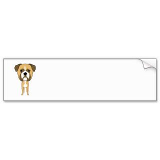 Boxer Dog. Oversized head. Bumper Stickers