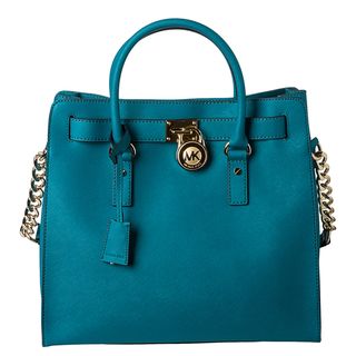 MICHAEL Michael Kors Large 'Hamilton' Turquoise Saffiano Leather Tote Michael Kors Designer Handbags