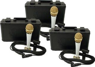 3 Pack of MXL LSC 1WG Live Series Condenser Microphone w/ Cables and Cases Musical Instruments
