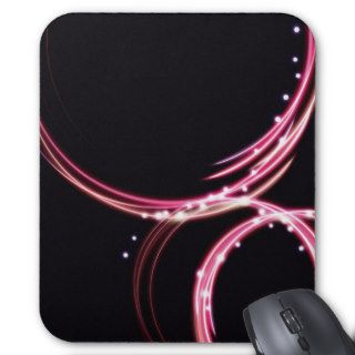 Pretty girly pink glowing lines mouse pads