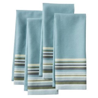 Threshold Yarndye Stripe Kitchen Towel Set of 4   Blue