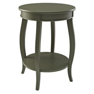 Accent Table Powell Round Table with Shelf   Grey