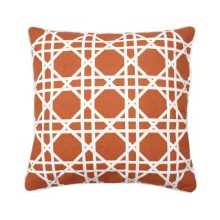Cane 20 Square Decorative Pillow, Orange