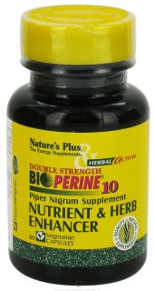 Natures Plus   Bioperine 10 Nutrient and Herb Enhancer   60 Vegetarian Capsules