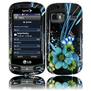 For LG Converse AN272 Hard Design Cover Case Blue Flower Accessory Cell Phones & Accessories