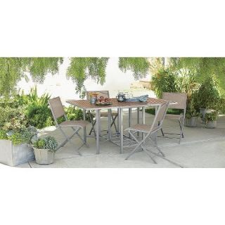 Threshold 5 Piece Sling Folding Patio Furniture Set, Bryant Collection