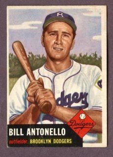 1953 Topps #272 Bill Antonello Dodgers VG EX 143782 Kit Young Cards Sports Collectibles