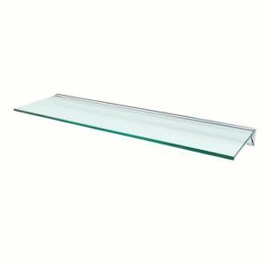 Wallscapes Glacier Opaque Glass Shelf with Silver Bracket Shelf Kit (Price Varies By Size) GL12020OPKIT