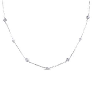 Miadora Sterling Silver 1/5ct TDW Diamond Necklace (H I, I2 I3) Miadora Diamond Necklaces