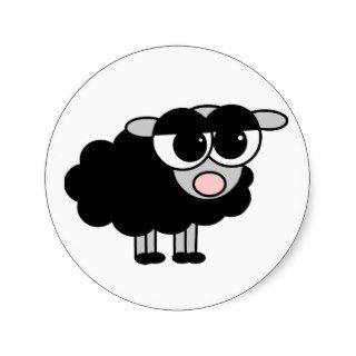Cute Little Black Sheep Stickers