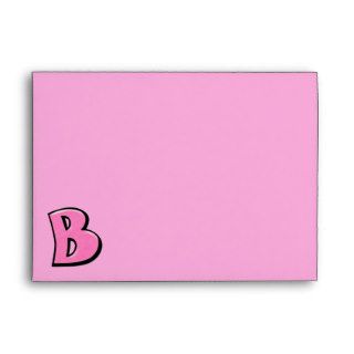 Silly Letter B pink Envelope