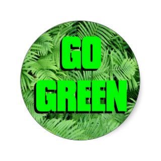 Go Green Round Sticker