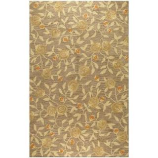 BASHIAN Valencia Collection Rising Buds Grey 8 ft. 6 in. x 11 ft. 6 in. Area Rug R131 GY 9X12 AL106