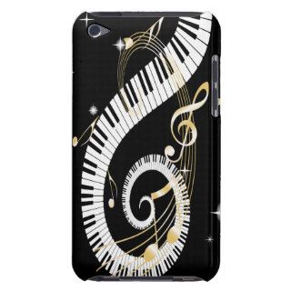 Piano Keys and Golden Music Notes iPod Case Mate Cases