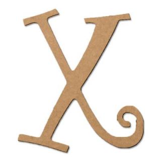 Design Craft MIllworks 8 in. MDF Curly Wood Letter (X) 47239