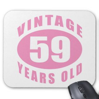 Vintage 59th Birthday Gifts For Her Mousepad