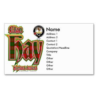 Clan Hay Tartan Badge Business Cards