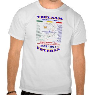 VIETNAM WAR. U.S. NAVY UNIT & OPERATIONS TEE SHIRTS