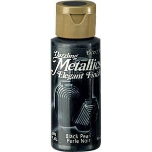 DecoArt Dazzling Metallics 2 oz. Black Pearl Acrylic Paint DA127 3