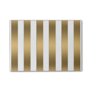 Classic Chic Gold Metal Look Striped Pattern Post it® Notes