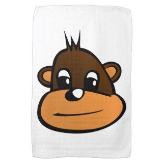 Monkey face cartoon hand towel