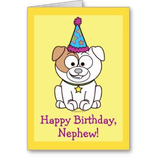 Happy Birthday Bulldog Nephew Greeting Card
