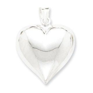 Sterling Silver Puff Heart Pendant Jewelry