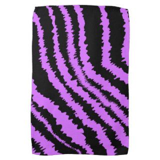 Purple and Black Zebra Print Pattern. Towel
