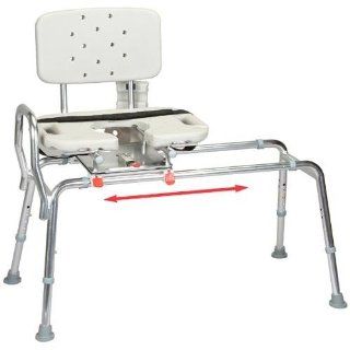 Sliding Transfer Bench with Cut Out Swivel Seat Health & Personal Care