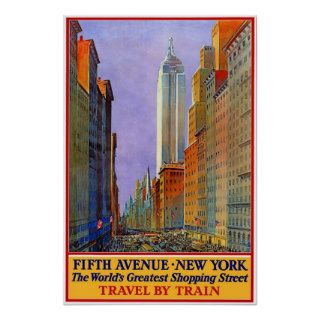 Vintage Fifth Avenue  New York  Posters