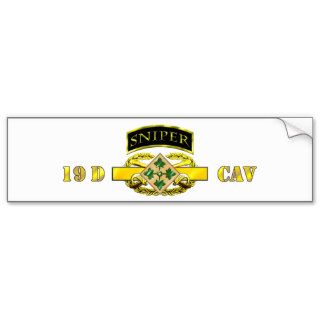 Sniper Tab 19D Cav Scout 4th ID Bumper Stickers