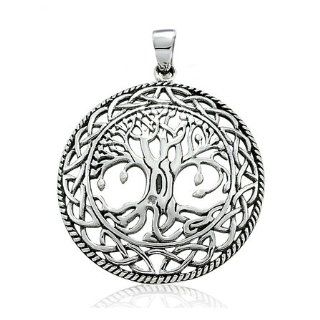 Chuvora 925 Sterling Silver Beautiful Detailed Tree of life Celtic Knot Pendant Chuvora Jewelry
