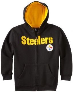 NFL Pittsburgh Steelers 8 20 Youth Sportsman Full Zip Fleece Hoodie, Black, Small  Sports Fan Sweatshirts  Clothing