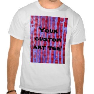 Red & Blue Watercolor Stripes Abstract Background Shirts