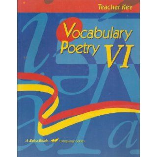 Vocabulary Poetry VI (Teacher Key) James A. chapman Books