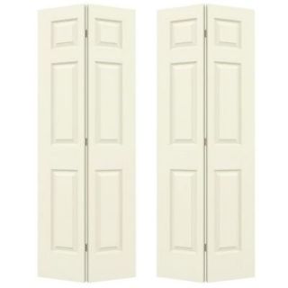 JELD WEN Woodgrain 6 Panel Painted Molded Interior Bifold Closet Door THDJW160600130